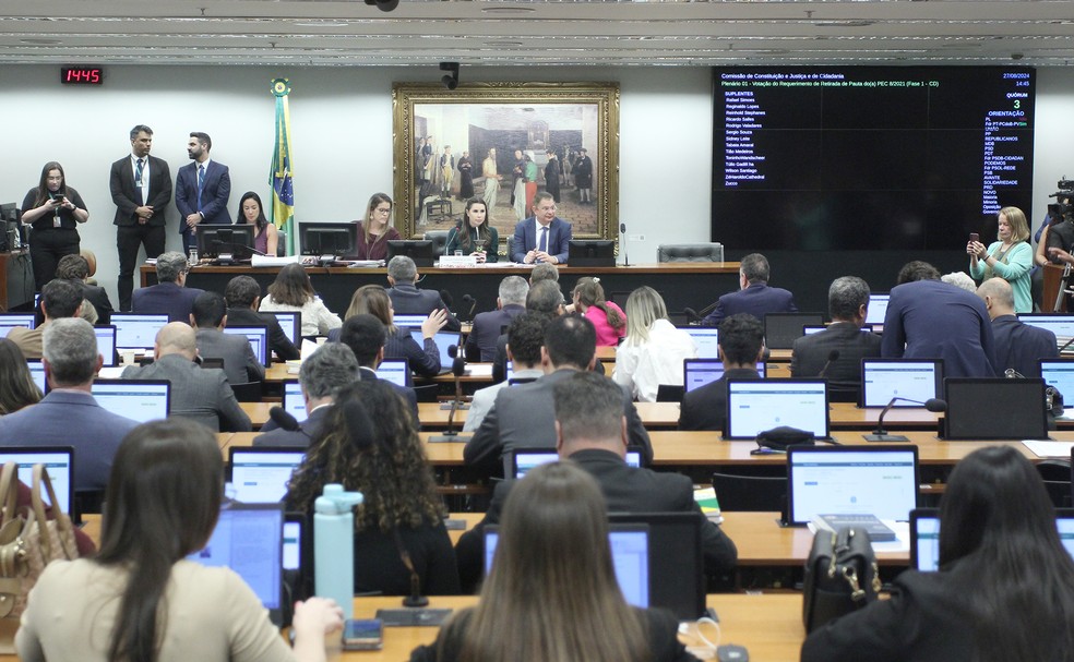 Sessão da CCJ da Câmara — Foto: Vinicius Loures/Câmara dos Deputados