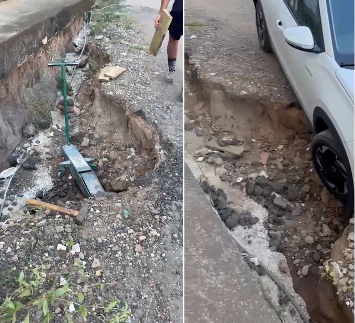 Rua em más condições dificulta tráfego no bairro Cidade Nova, em Itaperuna