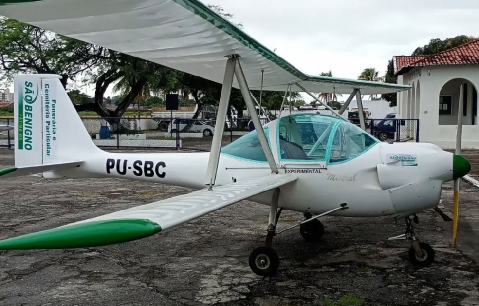 Aeronave que caiu na zona rural de Macambira — Foto: Arquivo Pessoal