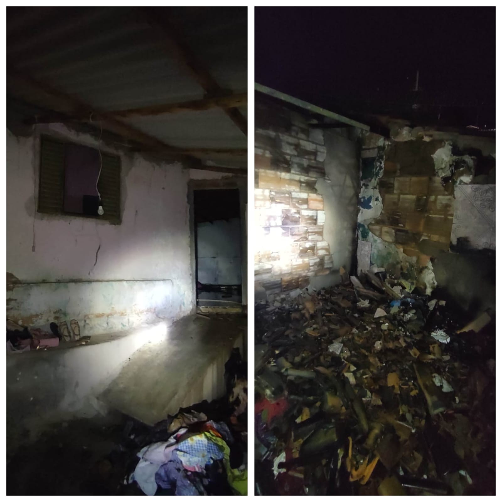 Curto-circuito em chuveiro pode ter causado incêndio em casa em Porteirinha