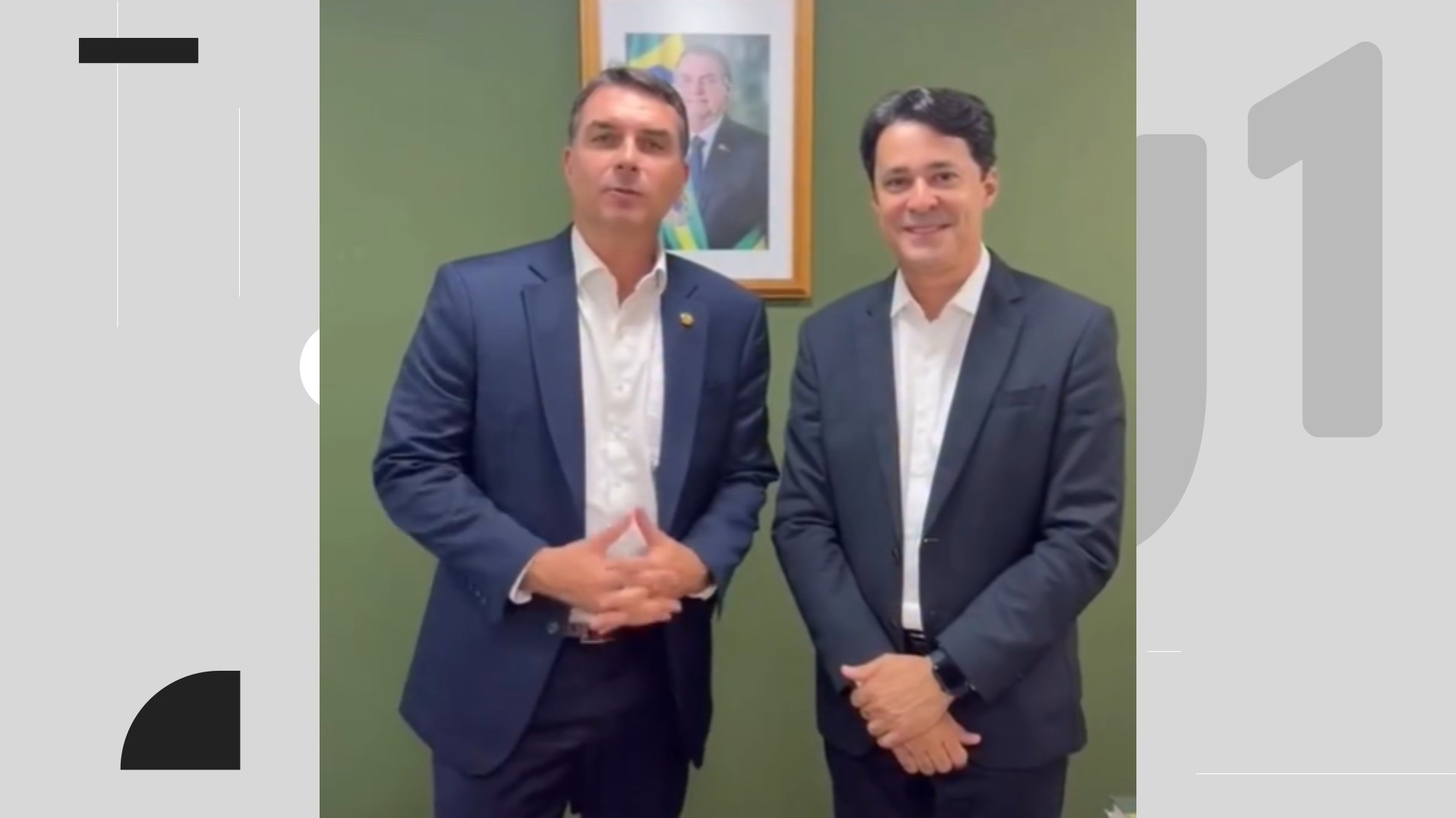 Flávio Bolsonaro anuncia pré-candidatura de Anderson Ferreira ao Senado por Pernambuco