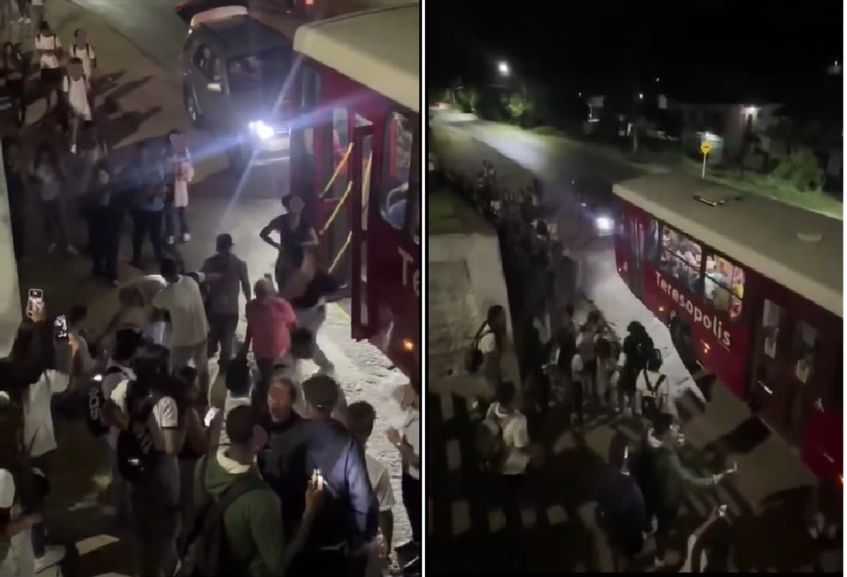 Confusão em ponto de ônibus em Teresópolis interrompe viagem por 30 minutos