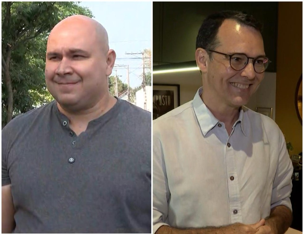 Abílio Brunini (PL) x Lúdio Cabral (PT) — Foto: TVCA/divulgação