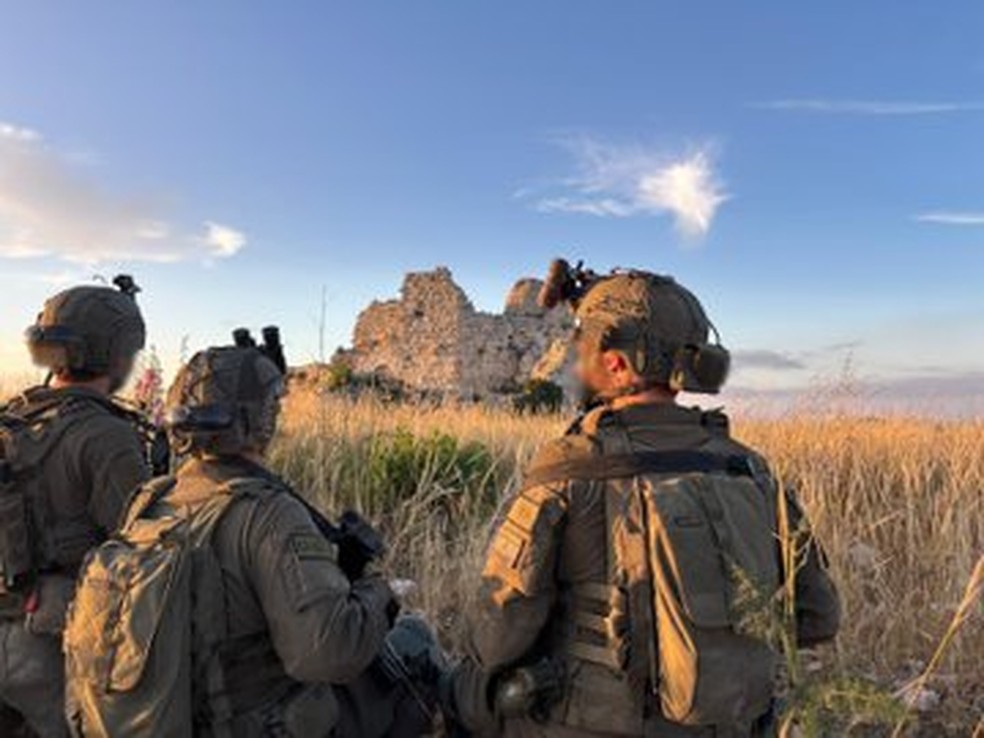Castelo de Beaufort durante incursão do exército de Israel divulgado pelo porta-voz militar Avichay Adraee — Foto: Reprodução/Redes Sociais