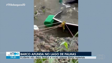 Barco afunda no lago de Palmas, mas ninguém fica ferido