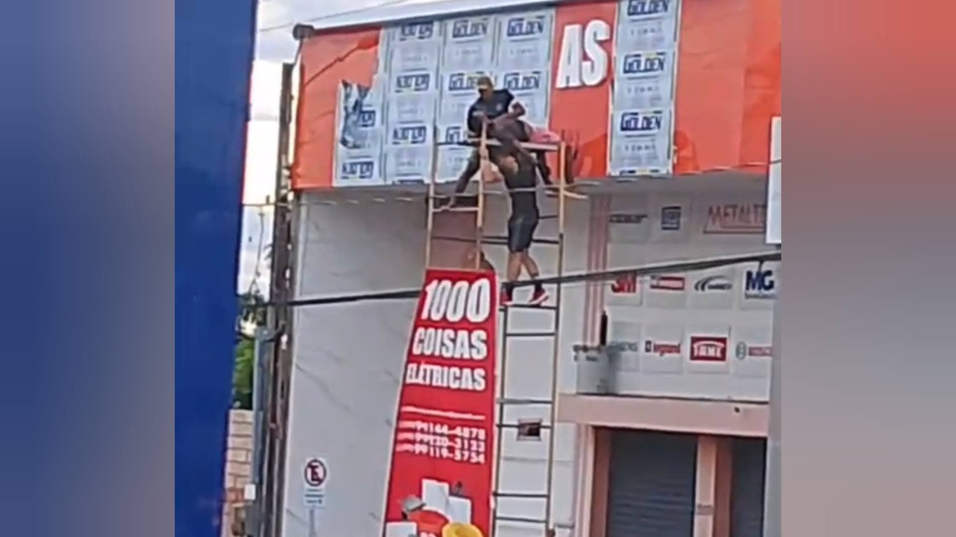 Bombeiros à paisana resgatam vítima de descarga elétrica em Santarém