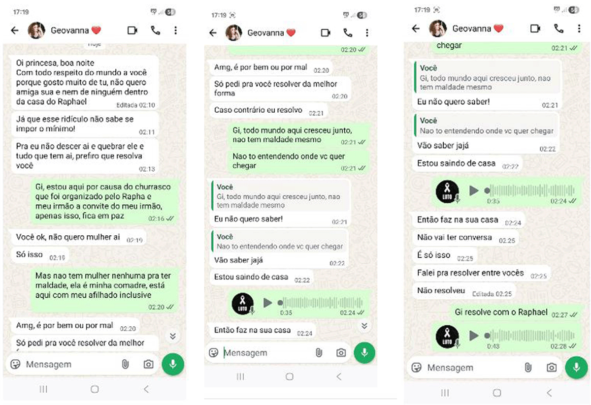 Jovem enviou mensagens com ameaças antes de atropelar e matar namorado e amiga dele: 'Quebrar ele e tudo que tem aí'