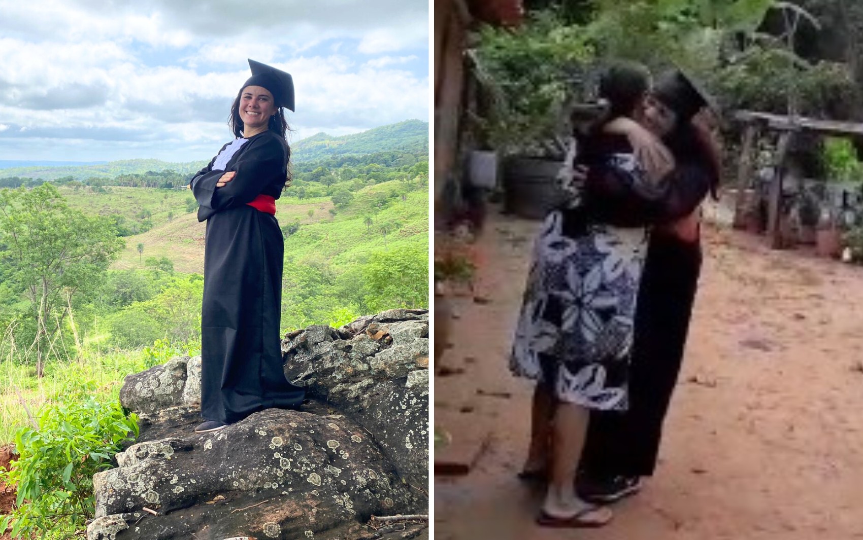 Jovem sai de Goiânia e viaja 35 horas de beca após se formar para cumprir promessa feita aos pais; vídeo 