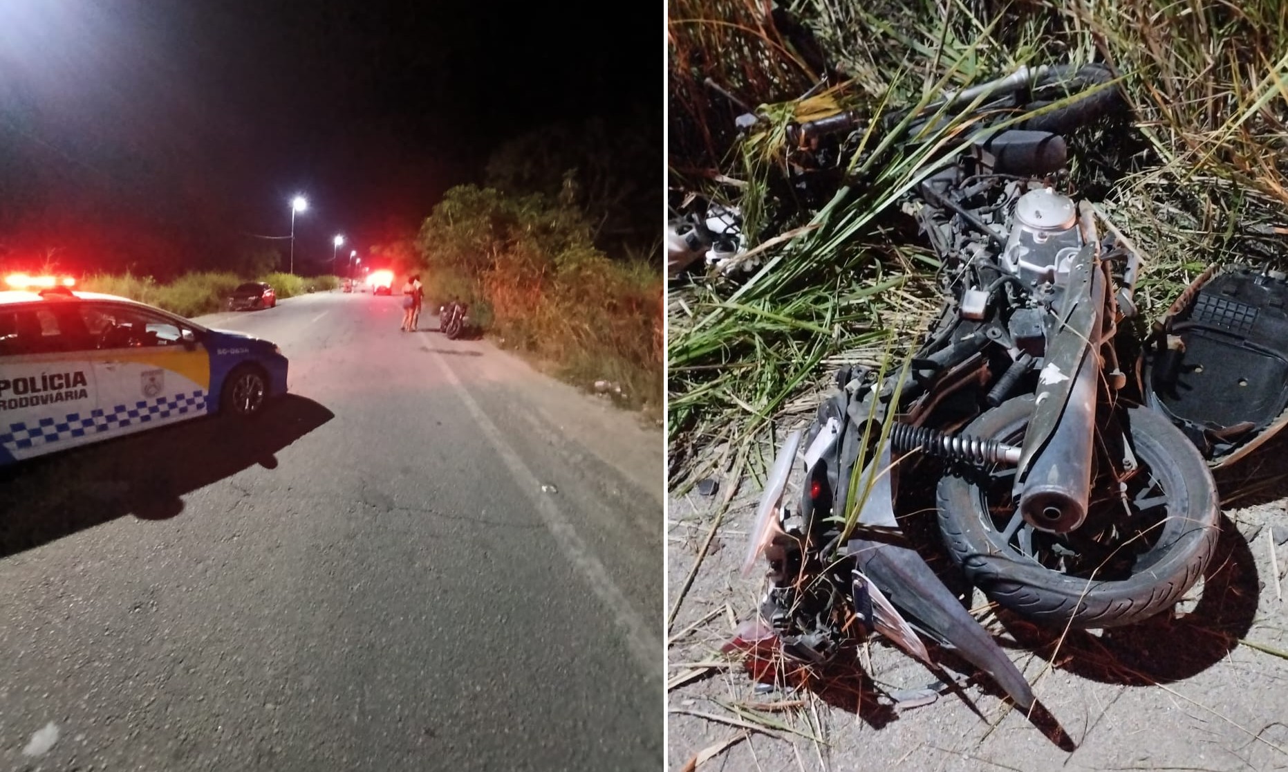 Duas pessoas morrem em acidente de moto na RJ-106, em Saquarema