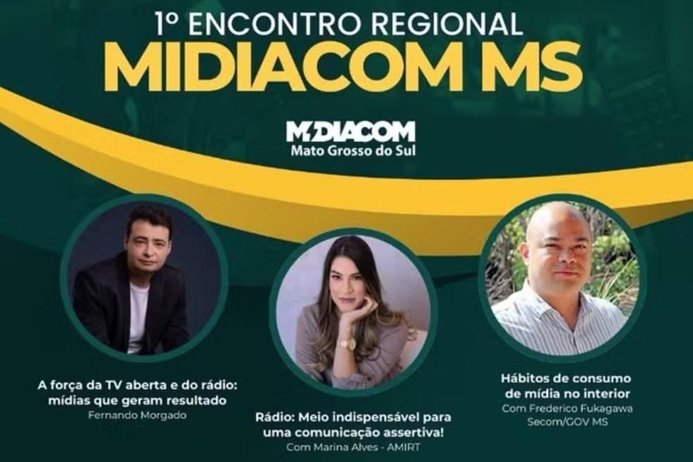 1º Encontro Regional de Rádio e TV acontece nesta segunda-feira (4), em Dourados (MS). — Foto: Redes sociais
