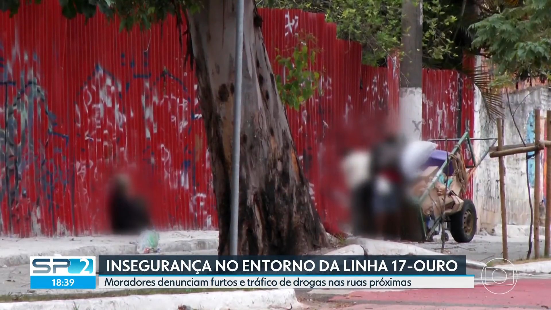 Moradores reclamam de insegurança e ocupação por usuários de drogas no entorno da Linha 17-Ouro