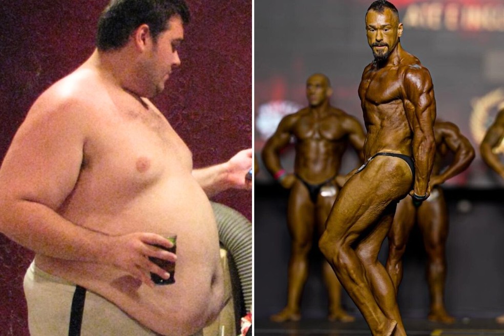 Homem que pesou mais de 200 kg supera depressão e ganha competição de fisiculturismo — Foto: Reprodução/Redes Sociais