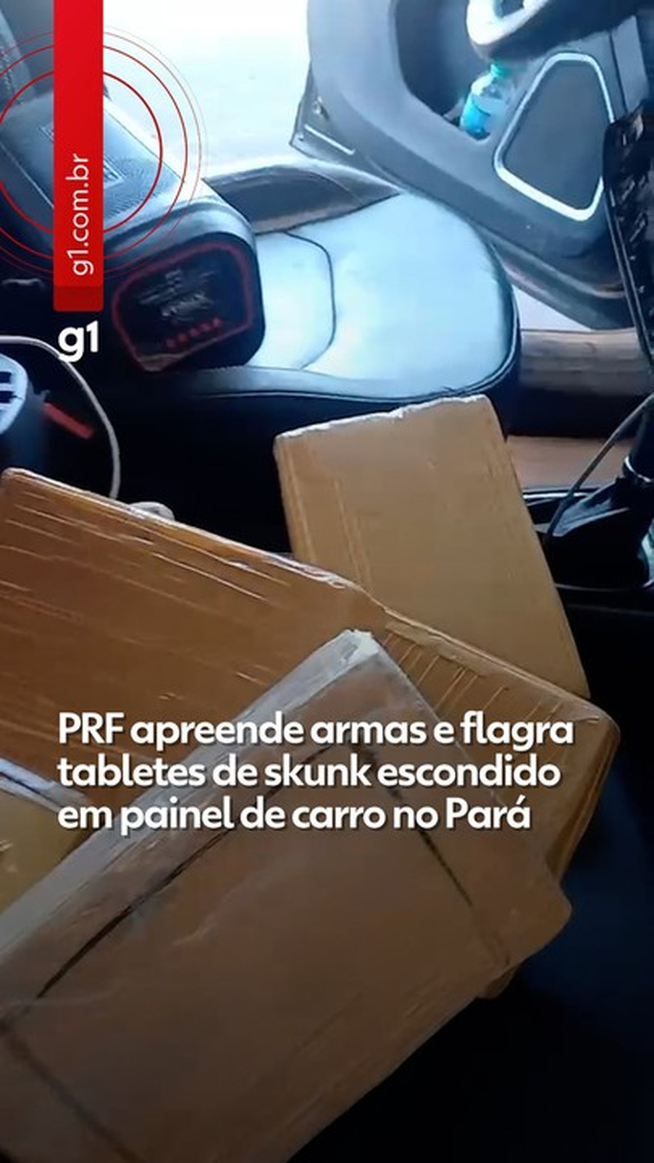 PRF apreende skunk e arma de fogo escondidos em painel de veículo no Pará​‌​