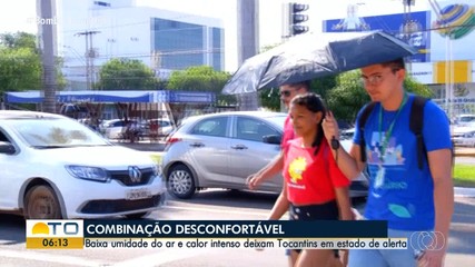 Baixa umidade do ar e calor intenso deixam o Tocantins em estado de alerta