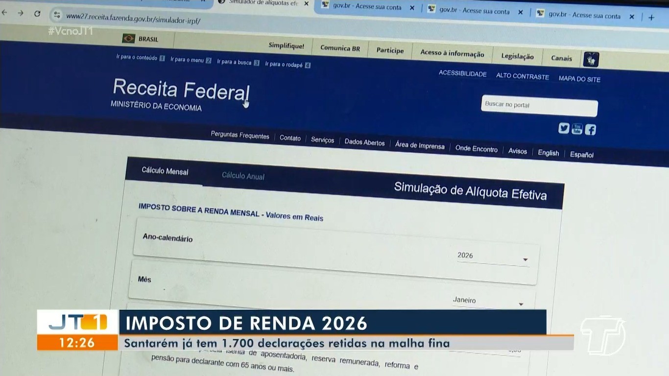 Em Santarém, cerca de 1.700 das declarações do Imposto de Renda caem na malha fina