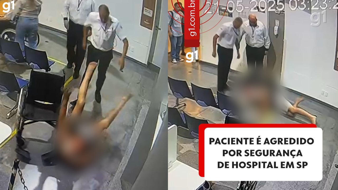 VÍDEO: segurança de hospital em SP agride paciente que estava em cadeira de rodas e usava colar cervical