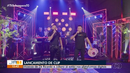 Dupla tocantinense Zé Ricardo e Juliano apresenta canções sertanejas ao vivo no JA1
