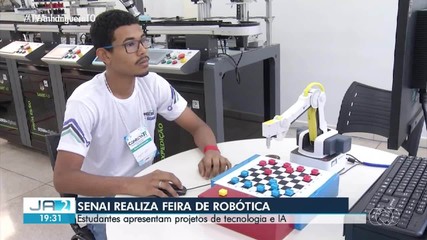 Estudantes apresentam projetos de robótica e inteligência artificial em feira do Senai