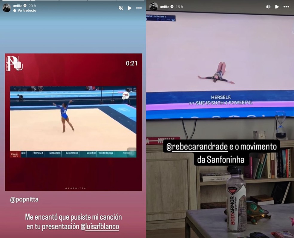 Anitta celebra músicas nos Jogos Olímpicos de Paris — Foto: Reprodução/Instagram