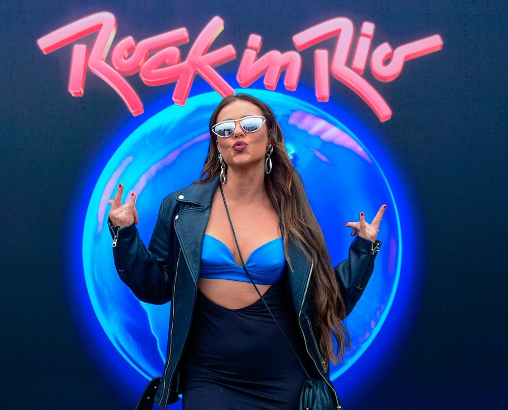 Paola Oliveira no terceiro dia de Rock in Rio 2022 — Foto: Webert Belicio/Agnews 