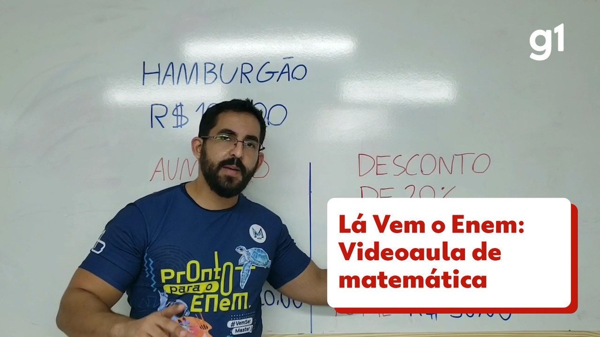 Lá Vem o Enem: videoaula de matemática explica porcentagens | Lá Vem o ...