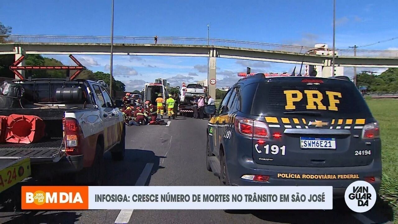 Ciclista de 54 anos morre após acidente com moto na Dutra, em Pindamonhangaba