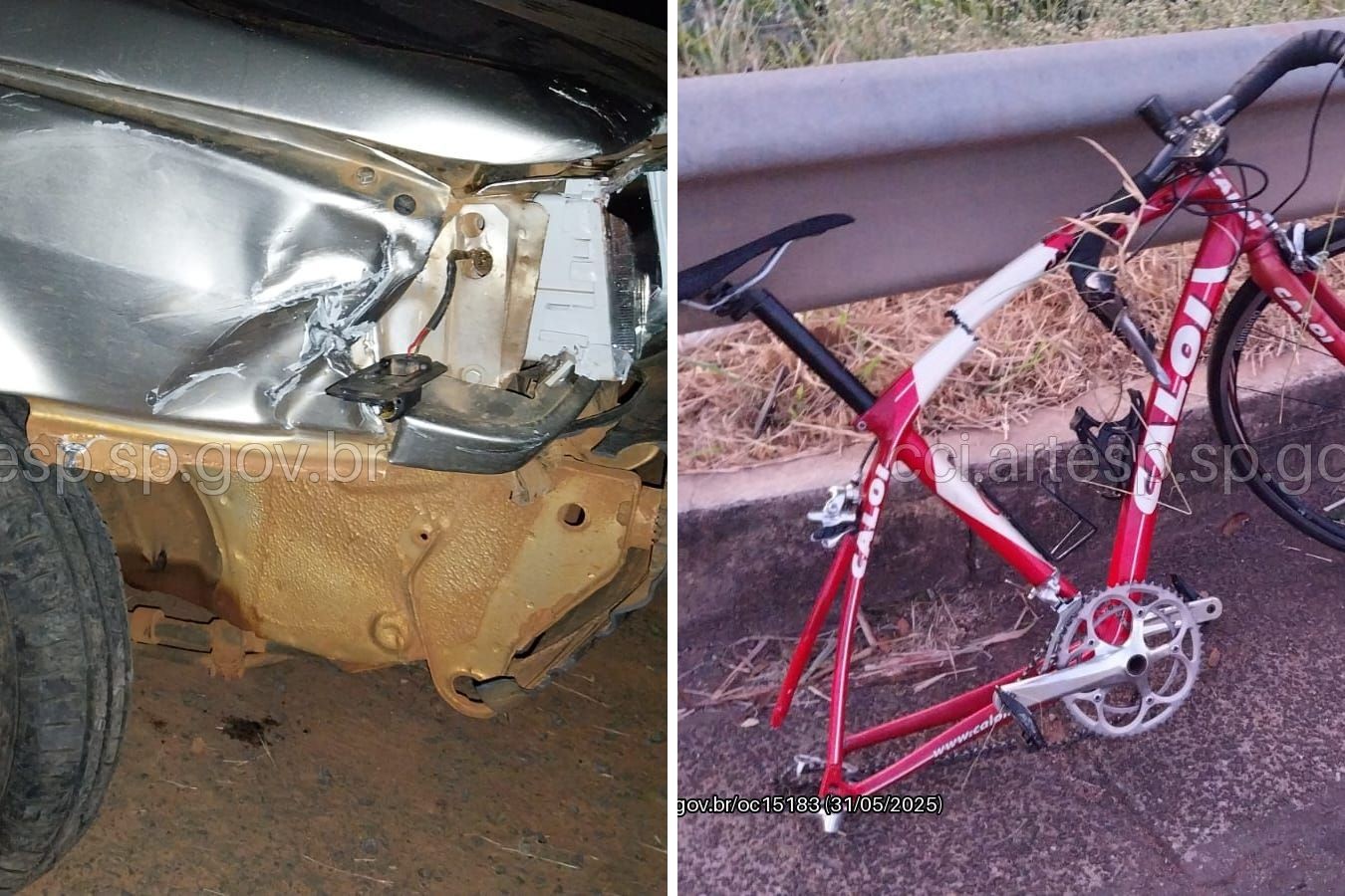 Polícia procura motorista de carro que atropelou e matou ciclista em rodovia de Mogi Mirim