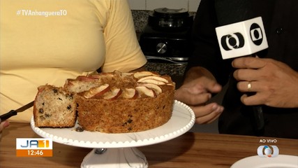 Veja o resultado da receita do bolo de maçã