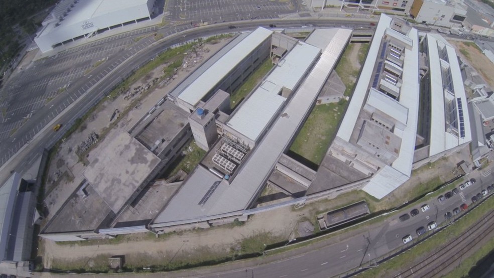 Imagem aérea do Hospital Regional de Juiz de Fora  — Foto: Reprodução/TV Integração