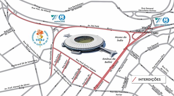 Estacionamento e esquema de trânsito para Vasco x Flamengo - Fim