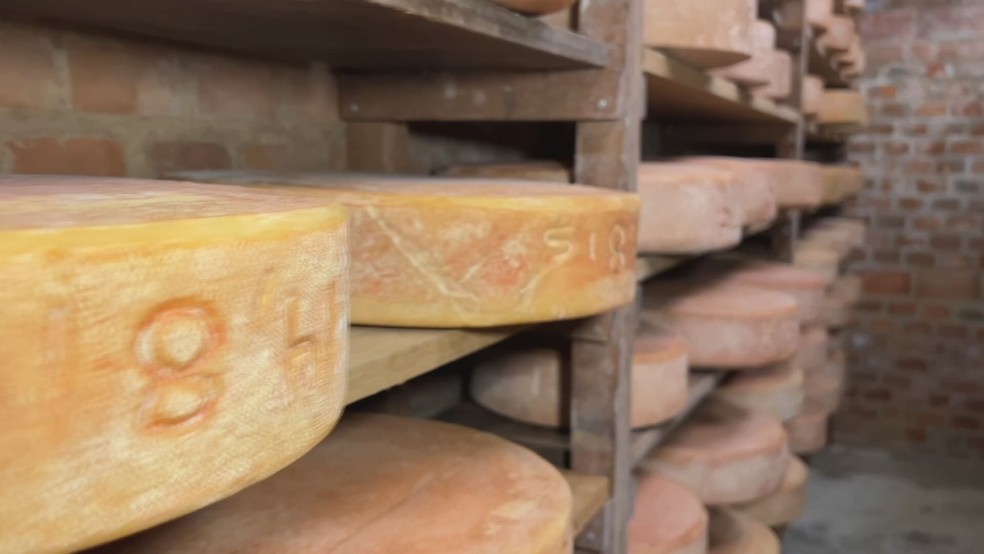 2 de 2
Produção de queijo em Cabreúva (SP), faz parte da Rota do Queijo — Foto: Reprodução/TV TEM