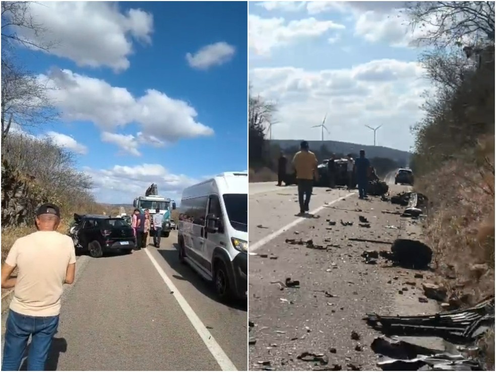 Acidente ocorreu na regi&atilde;o entre Lajes e Cai&ccedil;ara do Rio dos Ventos &mdash; Foto: Redes Sociais/Reprodu&ccedil;&atilde;o