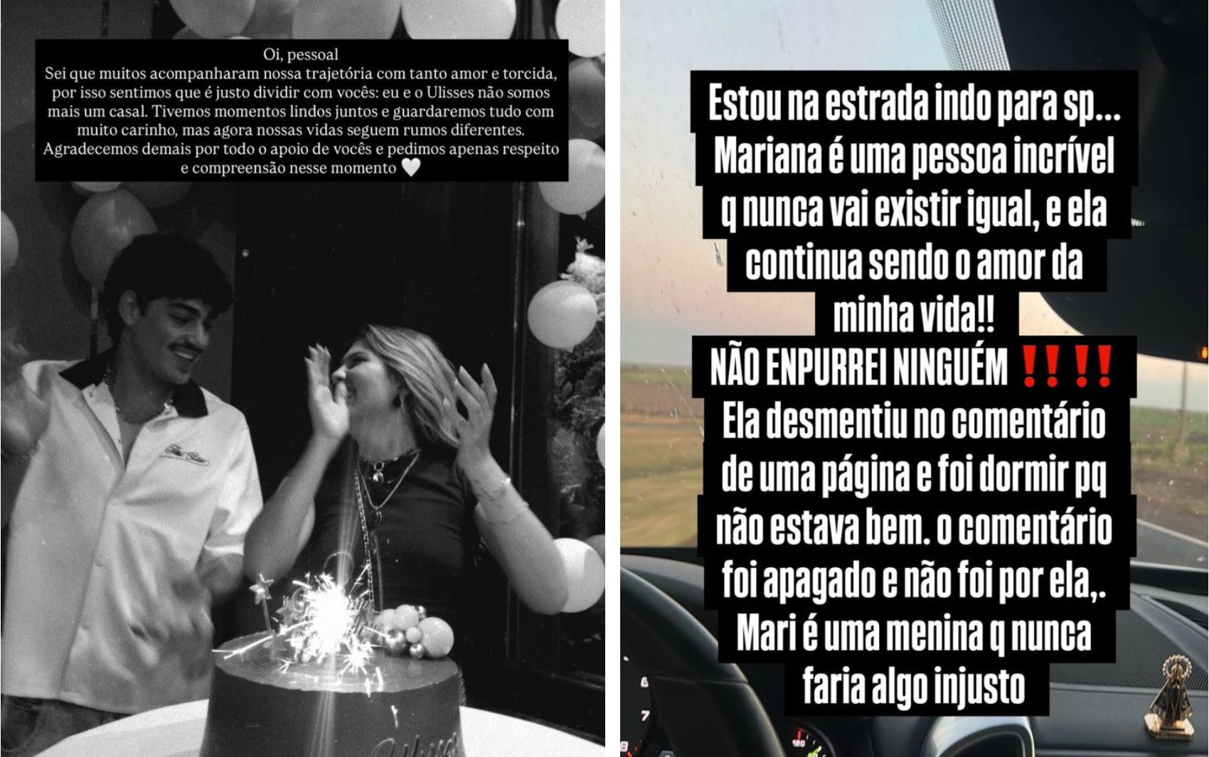 Mari Menezes e Ulisses DJ terminam relacionamento em Barretos; influenciadora fez anúncio em rede social