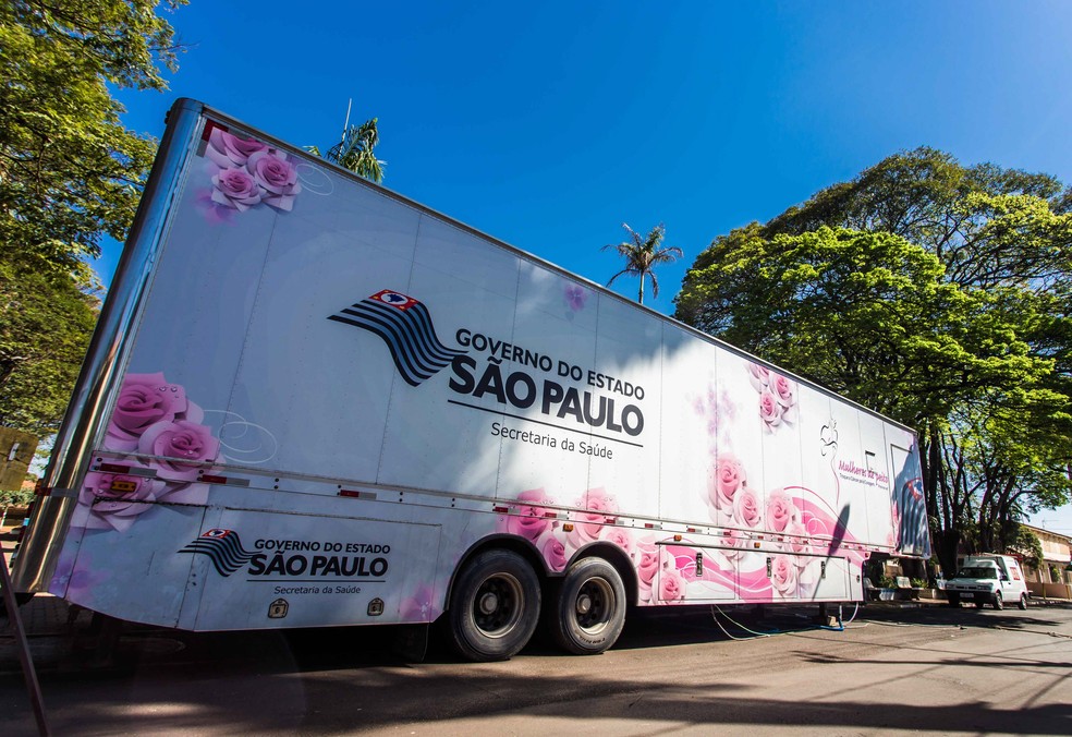 Carreta de mamografia do Programa Mulheres de Peito — Foto: Governo do Estado de São Paulo