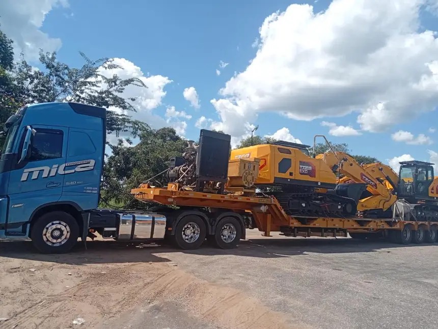 Sefa apreende duas escavadeiras avaliadas em R$ 914 mil por sonegação de imposto no sul do Pará