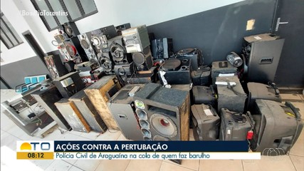 Operação da polícia civil apreende equipamentos de som que causam perturbação em Araguaína