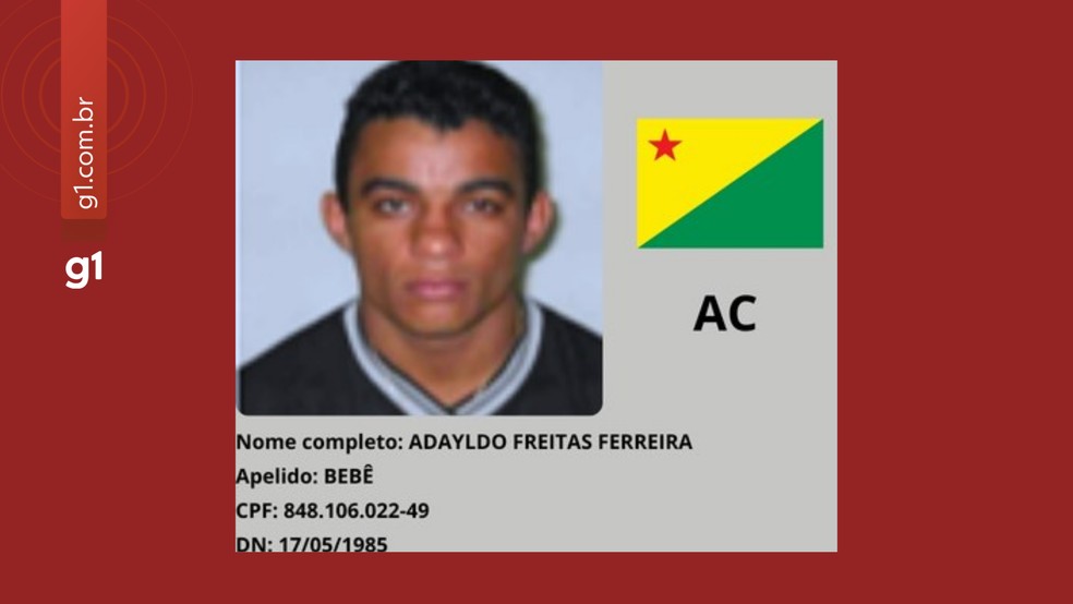 Adayldo Freitas Ferreira, 40 anos - procurado pelo Ministério da Justiça — Foto: Reprodução/MJSP