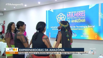 Artesãs indígenas e quilombolas participam de feira na Assembleia do Tocantins