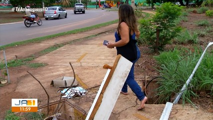 Moradores reclamam de bueiros abertos em quadras de Palmas