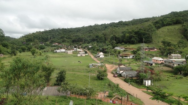 Vista aérea da Colônia do Paiol, em Bias Fortes — Foto: Associação Quilombola Colônia do Paiol/Divulgação