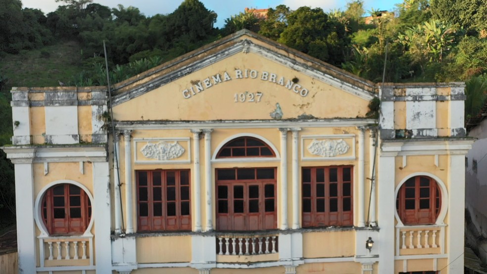 Cinema Rio Branco, na cidade de Nazaré, Recôncavo Baiano — Foto: Clériston Santana/TV Bahia
