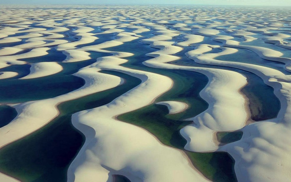 Parte dos 'Lençóis Maranhenses' está localizado em Barreirinhas — Foto: Divulgação/George Steinmetz/O Estado