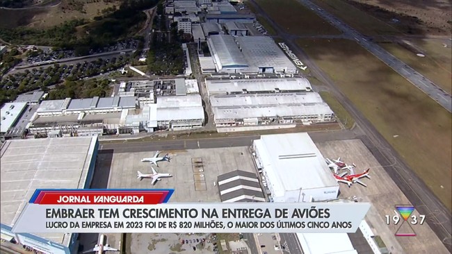 Embraer registra lucro de US$ 164 milhes em 2023, melhor resultado em cinco anos