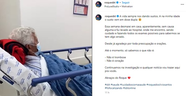 Roque, assistente de palco de Silvio Santos, aguarda diagnóstico médico  após desmaio repentino