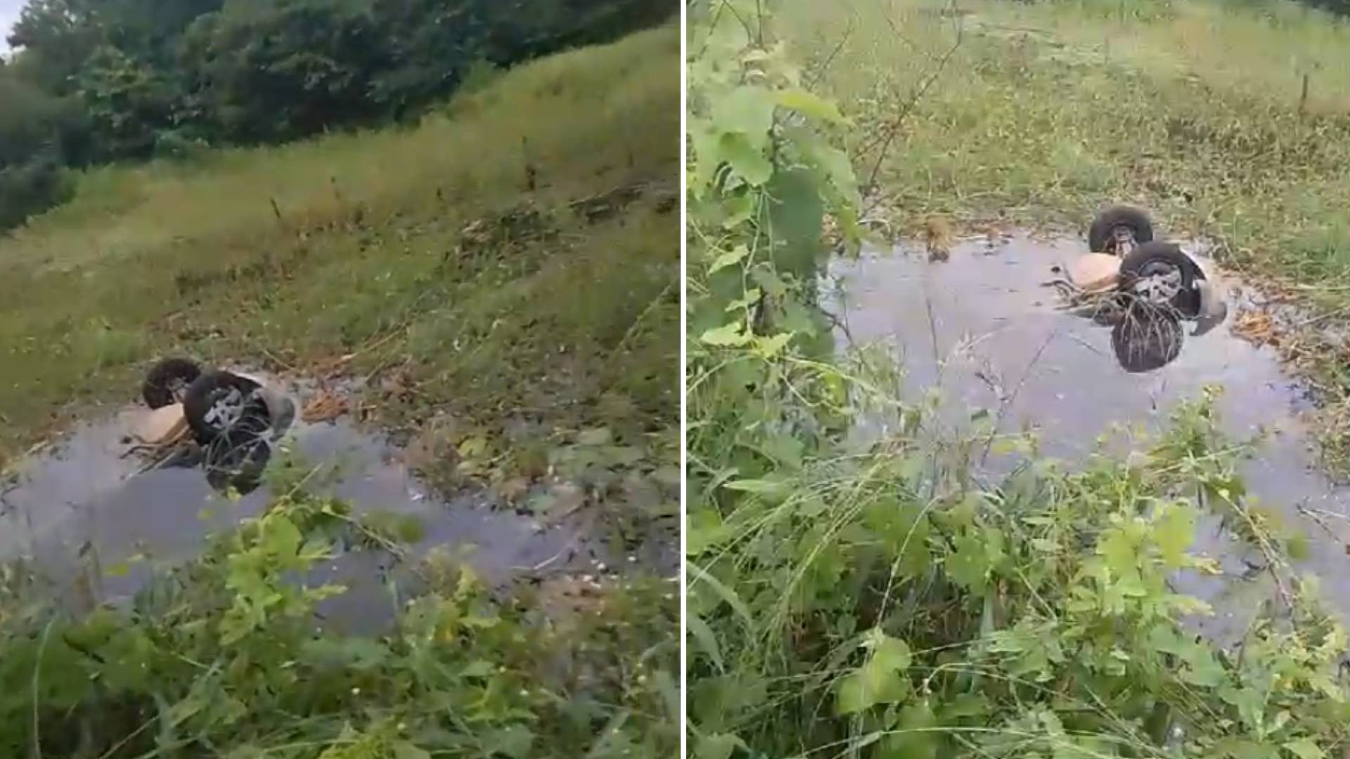 Passageiros morrem após carro capotar e afundar em lamaçal no interior do Ceará; veja vídeo