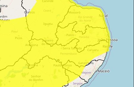 Todas as cidades da Paraíba estão sob alerta de vendaval; saiba como se proteger