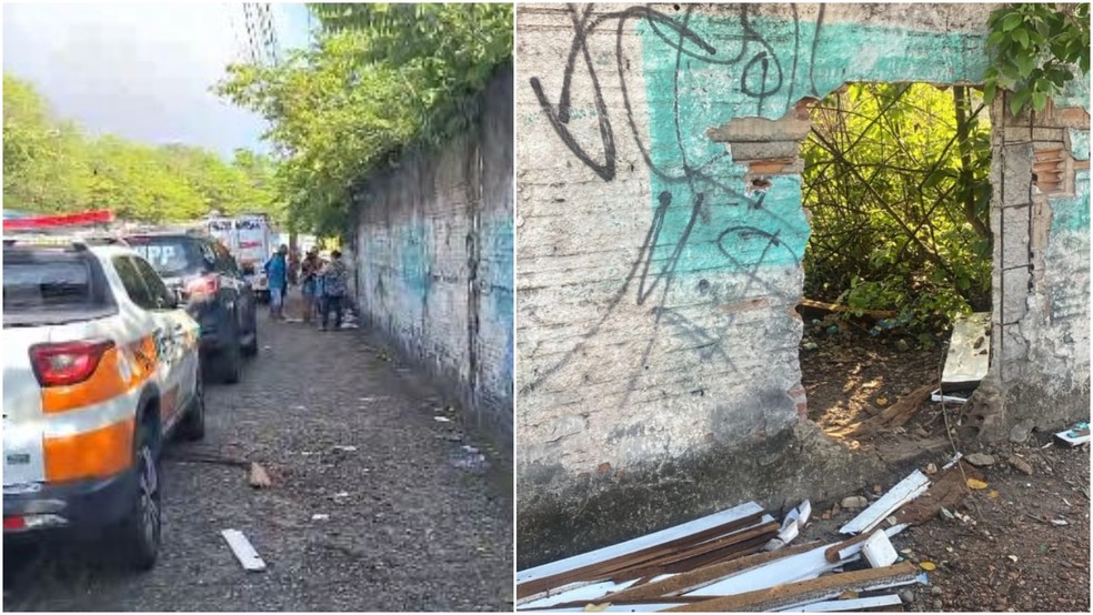 Dois jovens são mortos em terreno do Bairro Mondubim, em Fortaleza. — Foto: Reprodução