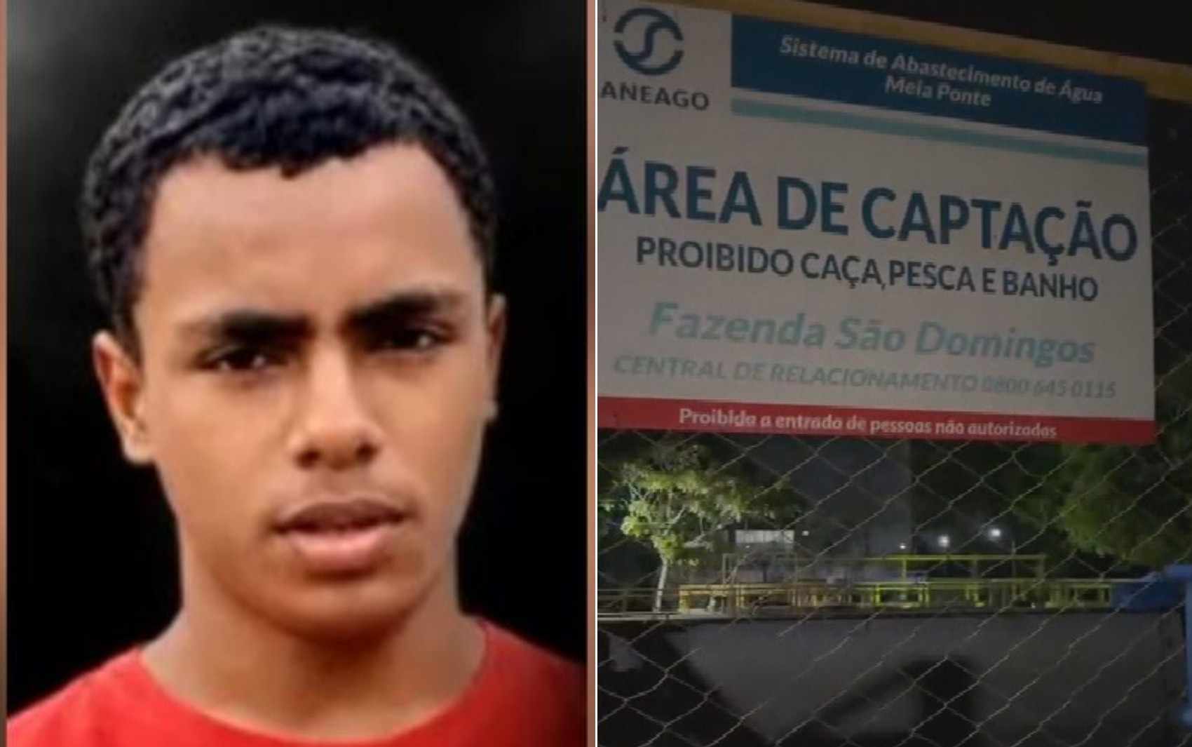 Adolescente morre afogado em estação de captação de água em Goiânia