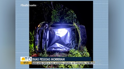 Acidente na BR-153 deixa dois mortos
