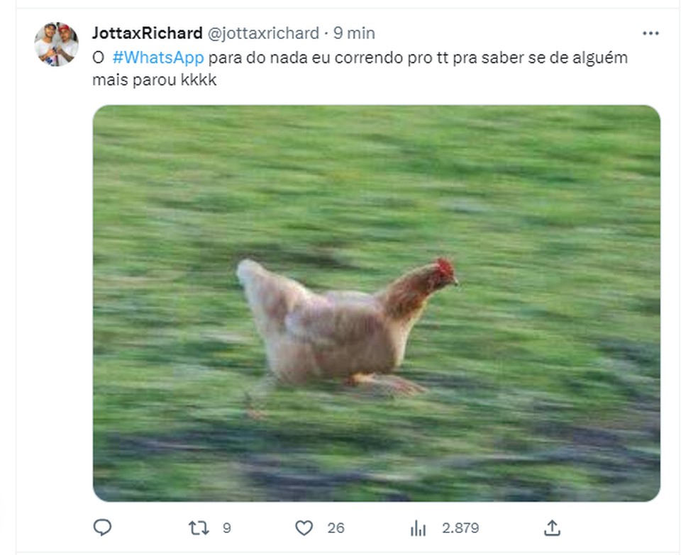 Moradores usaram o Twitter para reclamar da instabilidade no WhatsApp — Foto: Twitter/Reprodução